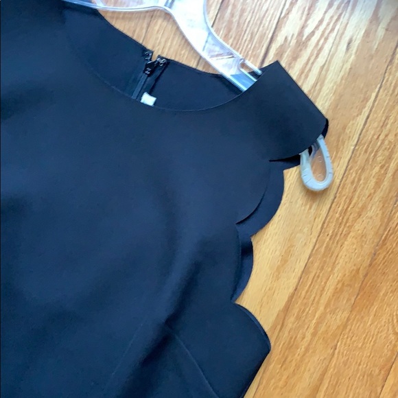 Black J Crew Black Scalloped Shift Dress 👗 - Picture 2 of 7